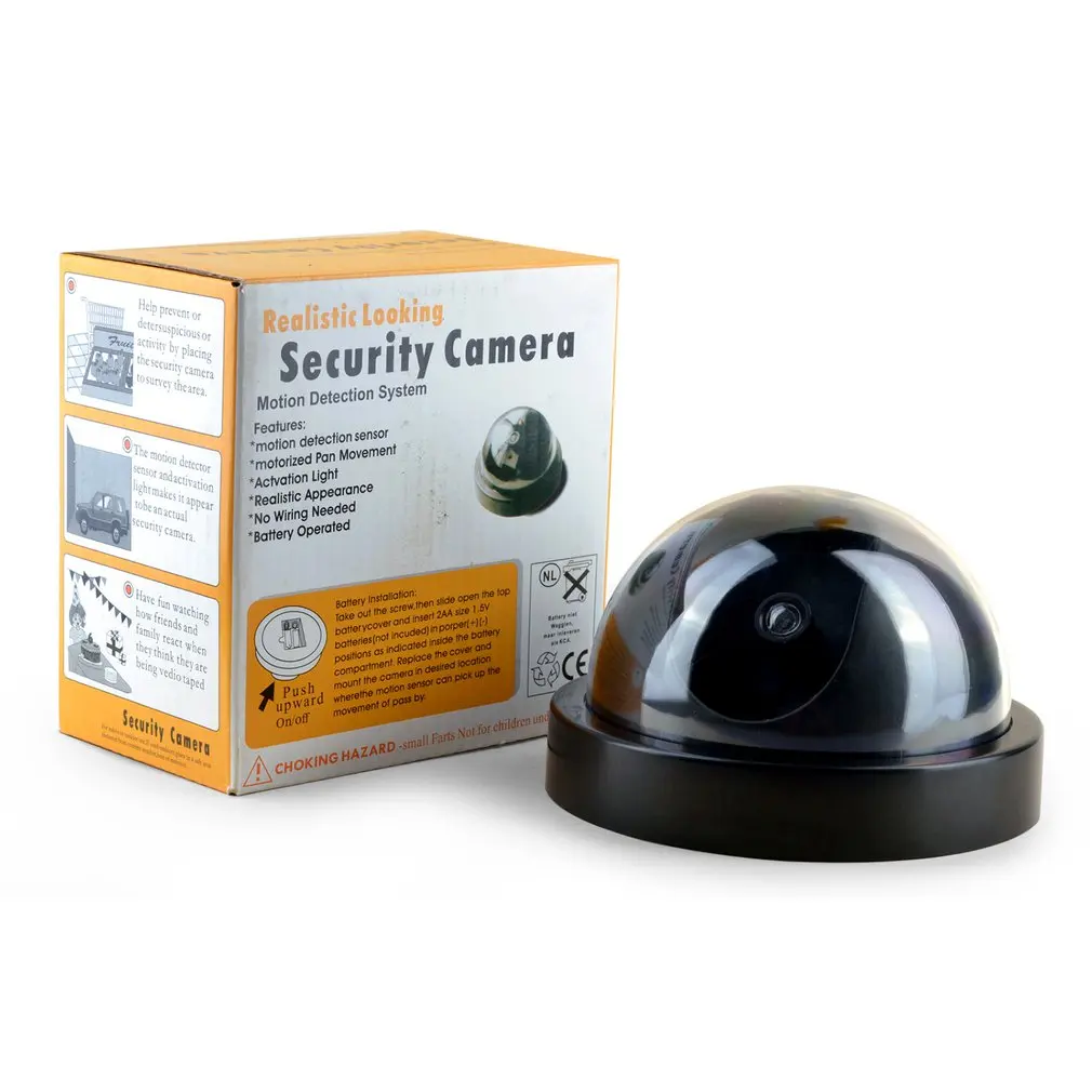 

Fake Dummy Camera Dome Indoor Outdoor Simulation Camera Home Security Surveillance Simulated Camera Led Monitor