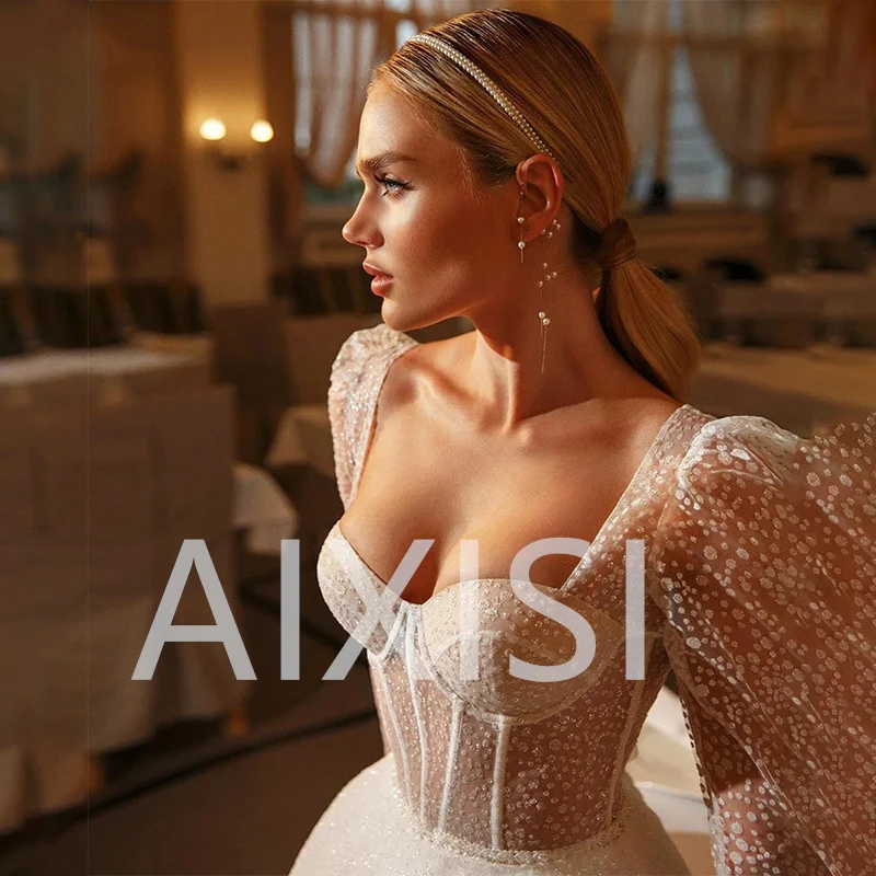 

A-Line Wedding Dresses Bride For Women Elegant gowns Robe De Mariée Mariage Vestidl Appliques Floor-Length Sweetheart