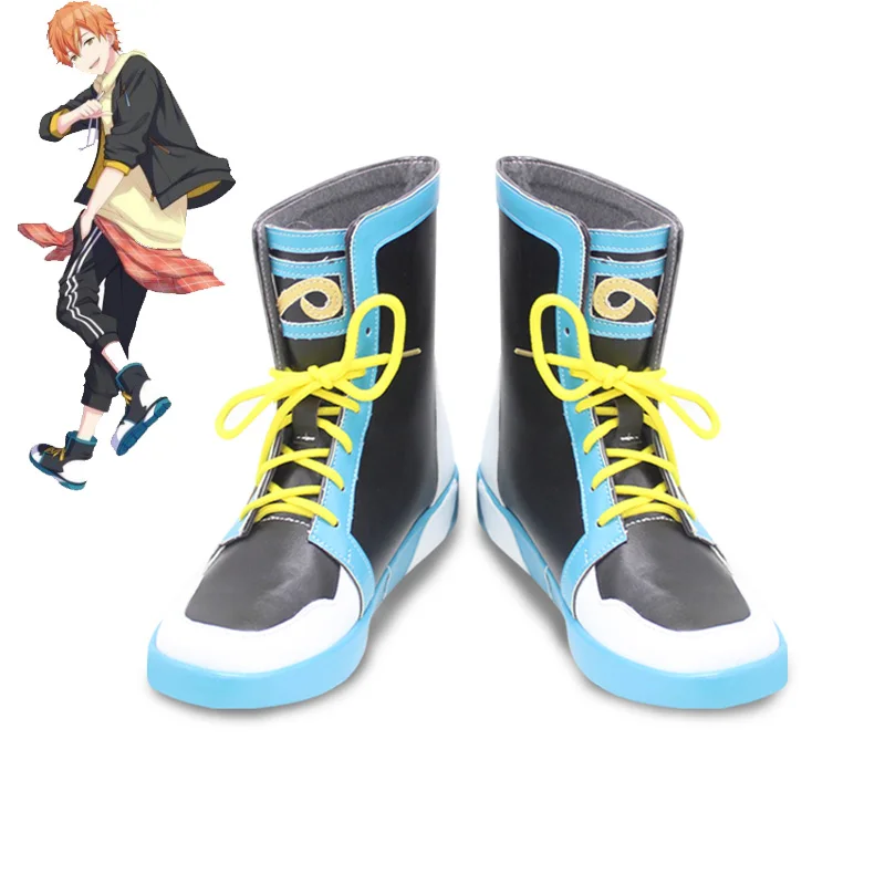 

Игровой проект Sekai, красочная сценическая обувь для косплея Shinonome Akito, Хэллоуин, Карнавальная обувь Shen He, реквизит для косплея, изготовленный на заказ