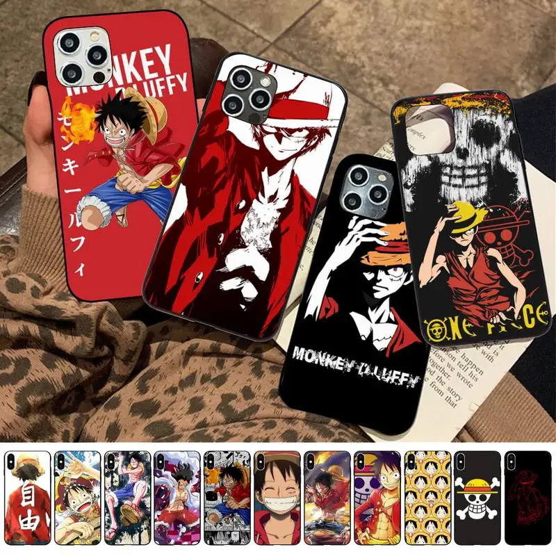 

BANDAI One Piece Luffy Phone Case for iPhone 11 12 13 mini pro XS MAX 8 7 6 6S Plus X 5S SE 2020 XR case