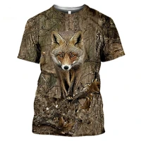 summer casual mens t shirt camouflage hunting animal rabbit 3d t shirt fashion street womens pullover short sleeve t