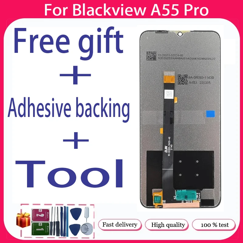 Для Blackview A55 Pro + ЖК-дисплей сенсорный экран бесплатная клейкая подложка