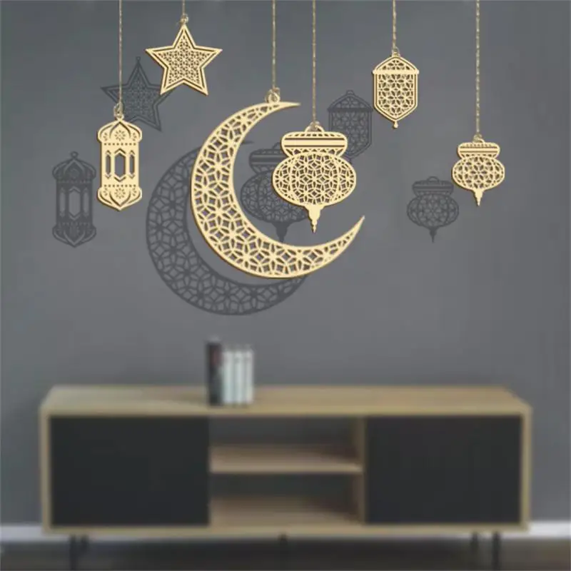 

Wooden Eid Mubarak Hanging Pendant Craft Party Supplies Ramadan Decor 2023 Diy Hanging Ramadan Ornament Furniture Ornaments