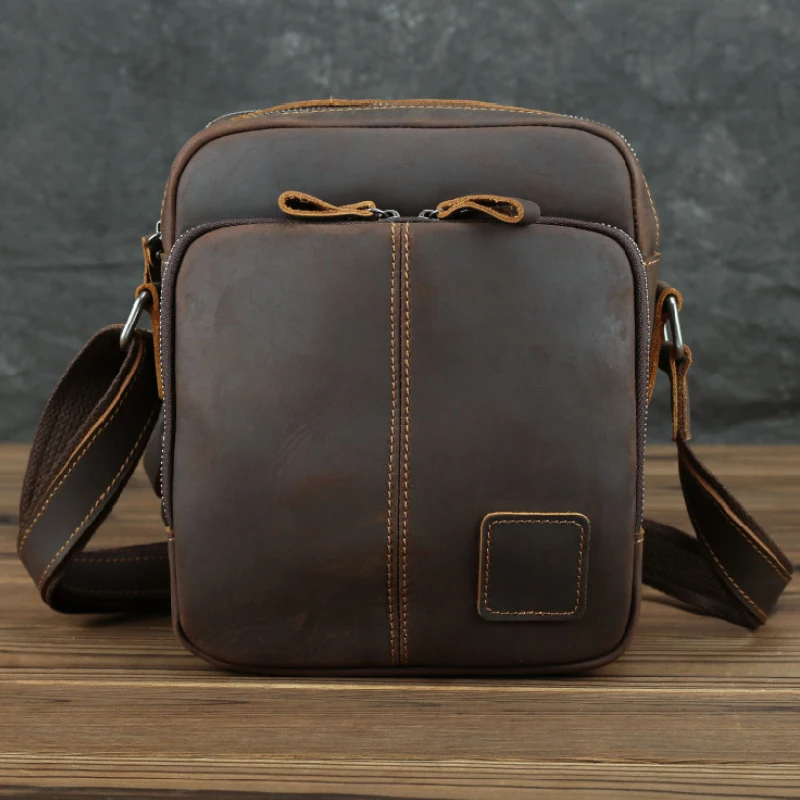 

Shoulder Male Bags Leather Outdoor Bag Messenger Men Crossbody Genuine For Bag Casual Newsbirds Layer Sling Leather Bag Top Male