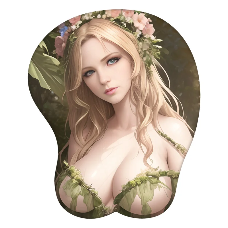 

Fairy In The Forest Dryad 3D Mouse Pad Anime Wrist Rest Silicone Creative Gaming Mousepad Mat