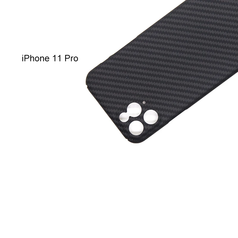 

Чехол для телефона iPhone 11 Pro из углеродного волокна, полноразмерный Жесткий Чехол, Защитный Объектив из арамидного волокна, черный матовый де...