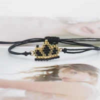 bluestar handmade woven miyuki seed beads bracelet fashion boho crown pattern jewelry simple friendship bracelet for women gifts