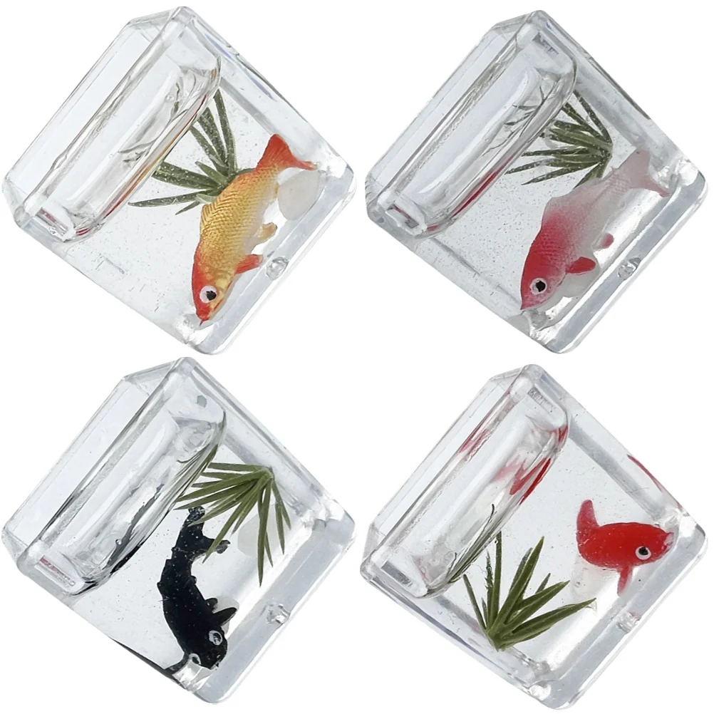 

4 Pcs House Accessoryations House Accessory Simulated Fish Tank Table Centerpieces Miniature House Kit Kitchen