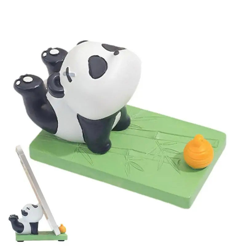 

Cute Phone Holder Panda Shape Cute Phone Holder Resin Decorative Portable Desktop Ornaments With Proper Height For Night Table