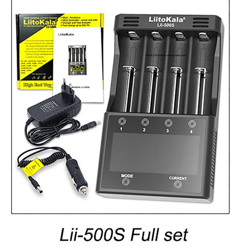

Зарядное устройство LiitoKala Lii500s для литиевых аккумуляторов 18650, 26650, 21700, 18350, AA, AAA, 3,7 в, 3,2 в