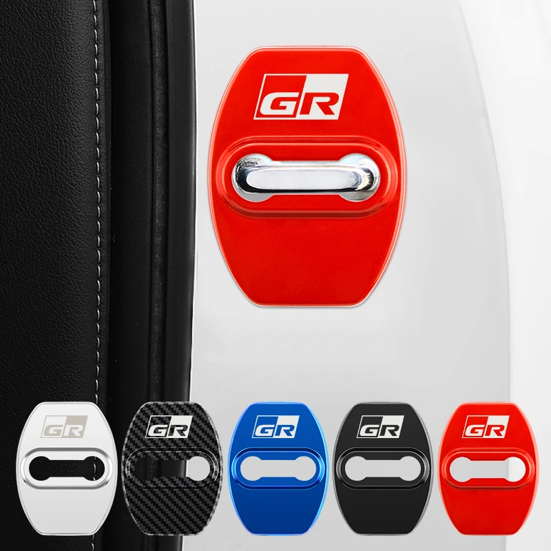 

4PCS Car Door Lock cover Protect Buckle Cover Anti Rust Car Accessories For Toyota GR GAZOO RACING SPORT Car Styling