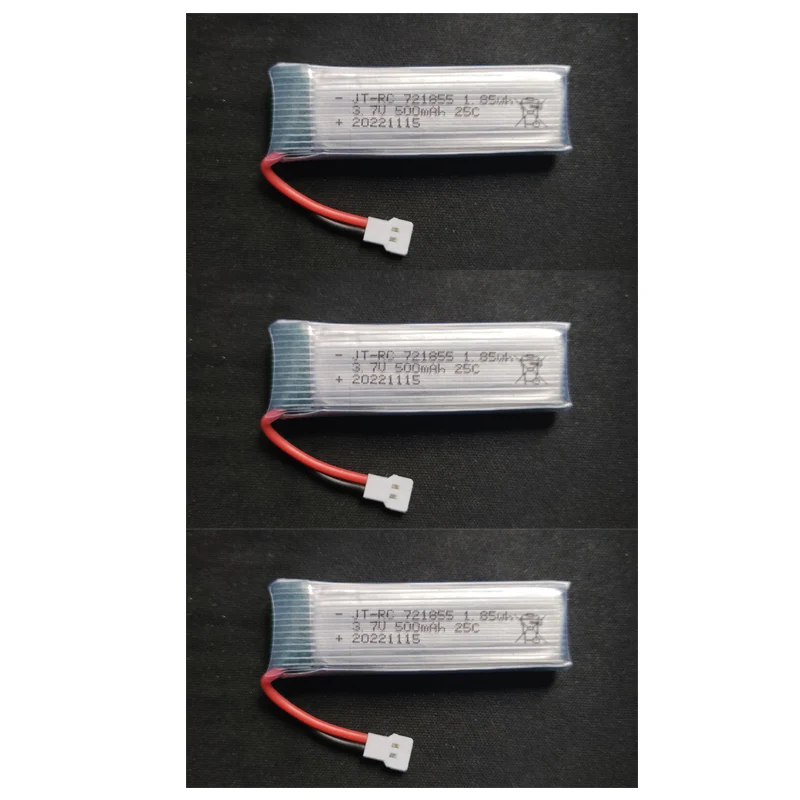 

3PCS Battery 3.7V 500mAh Lipo Battery Original for JJRC H37 RC Drone Mini Quadcopter Replacement Accessory