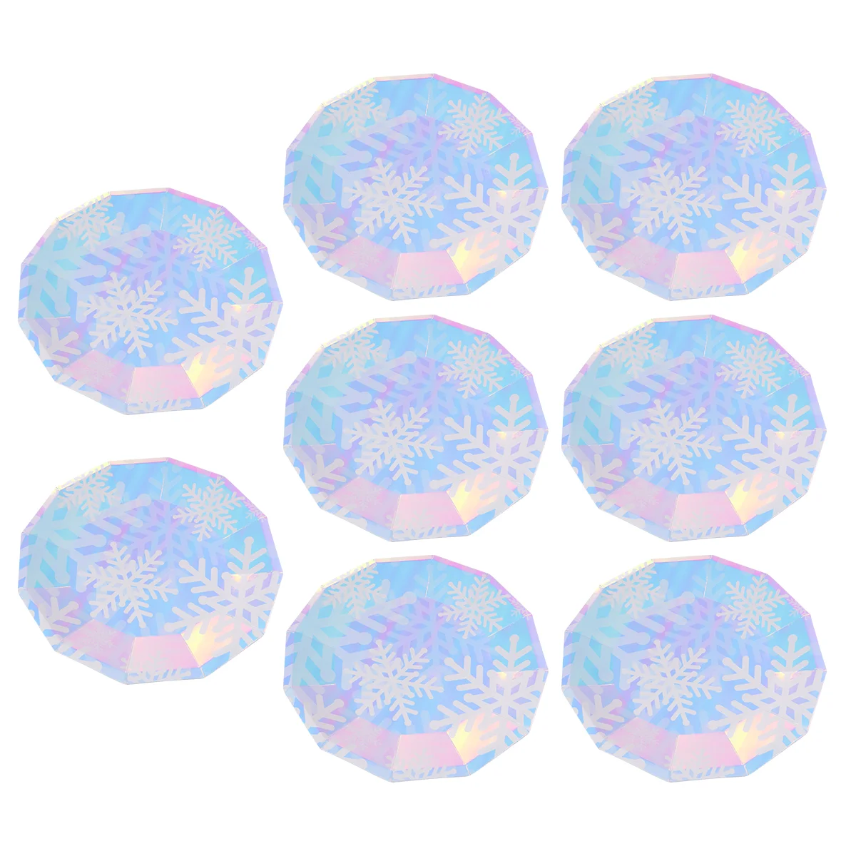 

Disposable Plates Christmas Plate Holiday Paper Dinner Partydish Cake Snowflake Tablewares Wedding Dishes Cups Tableware