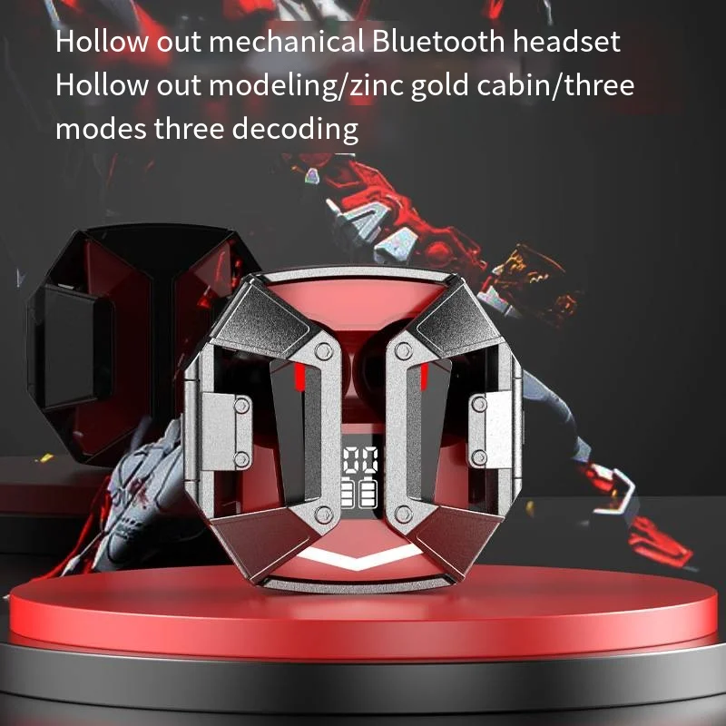 

G600 TWS Wireless Bluetooth Headset Binaural In Ear Games Without Delay High Sound Quality Cool Hollowed Out Mechanical Style