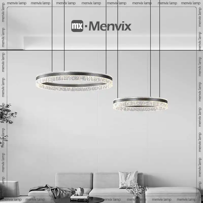 Современные кольцевые Светодиодные хрустальные потолочные люстры освещение для