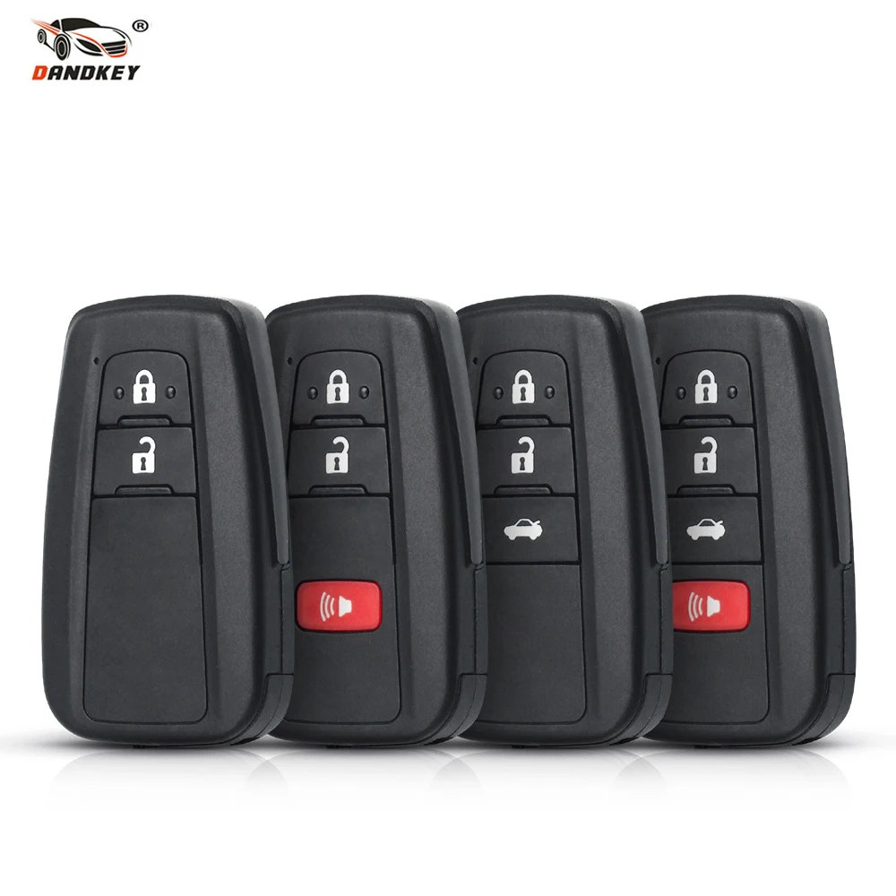 

Dandkey For Toyota Prius Camry C-HR RAV4 2016 2017 2018 2019 Replace Key Shell 2/3/4 Buttons Fob Insert Key Blade Car Key Case