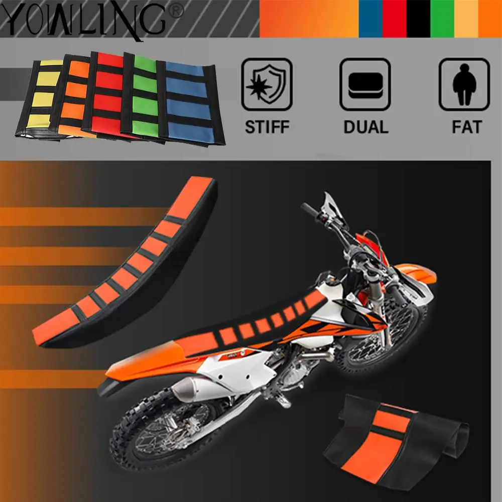 

Dirt Bike Off Road Motorcycle Ribbed Rubber leather Soft Seat Cover For 350EXCF 350SXF 350XCF 350XCFW 350 EXC-F SXF XCF XCF-W