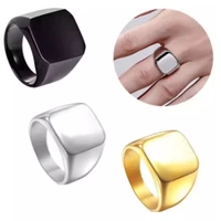 titanium steel square rings form men classic domineering business fingers ring geometry jewelry mens rings fashion jewelry gifts