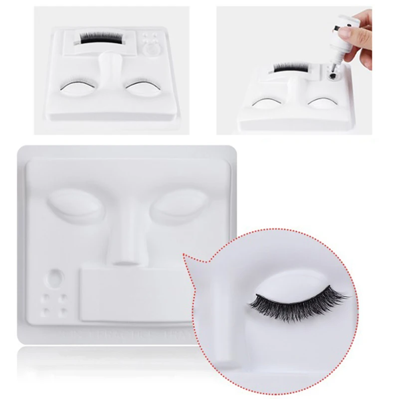 

Training False Eyelashe Handmade Practice Silicone Mannequin Model Head Beginner Training Set Practicing Eyelash Extension Tool