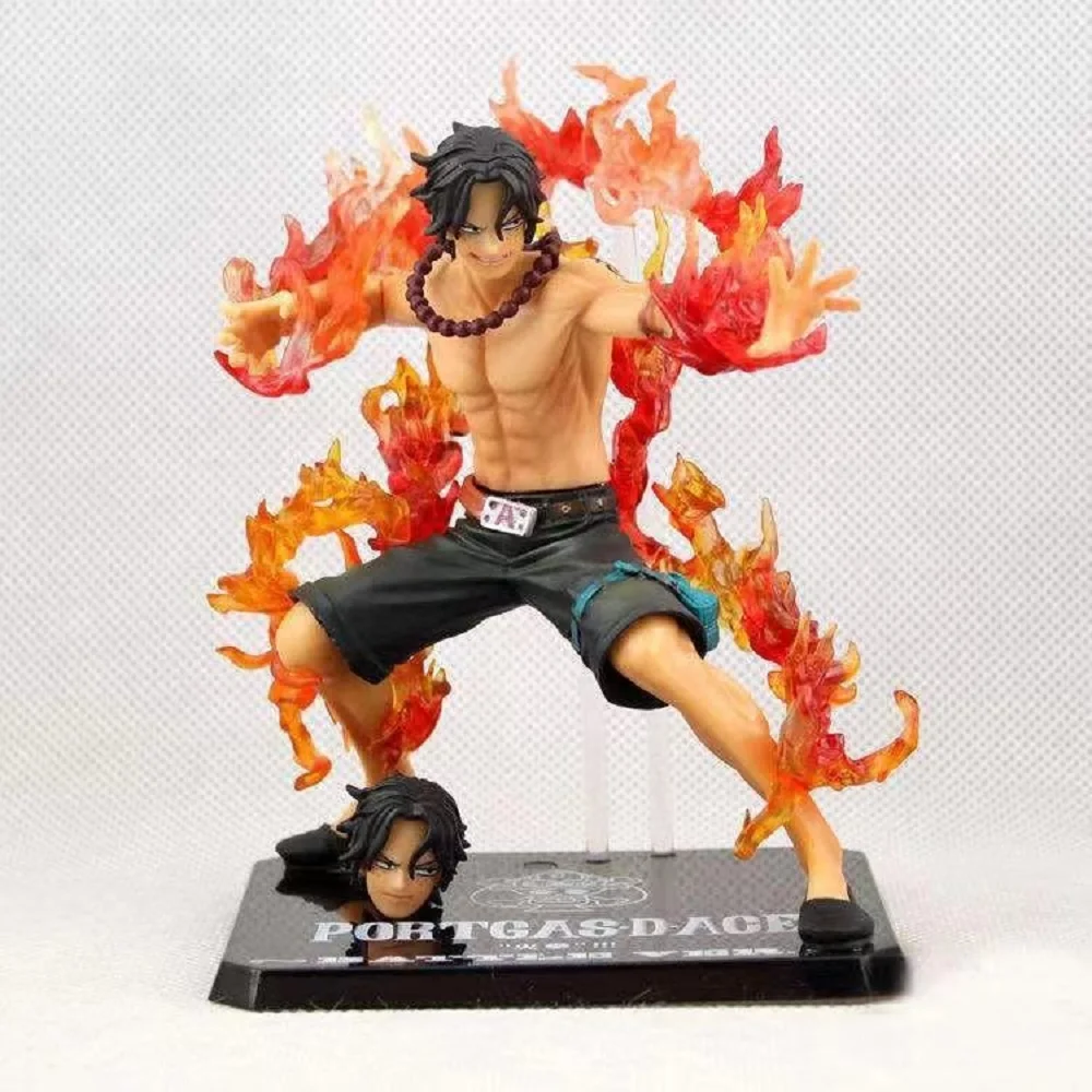 

One Piece Portgas D Ace Monkey·D·Luffy Roronoa Zoro Battle Fire Action Figures Collectible PVC Gift Toy Figurine Model Figma