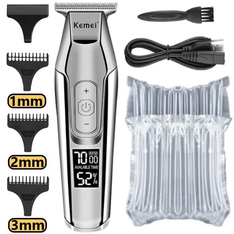 Профессиональная машинка для стрижки волос Kemei KM5027, триммер для бороды, Парикмахерская, Мужская бритва, Беспроводная Машинка для стрижки волос