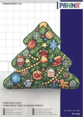

14/16/18/27/28 высококачественный красивый набор для вышивки крестиком panna pd-7083 Подушка на рождественскую елку 44-42