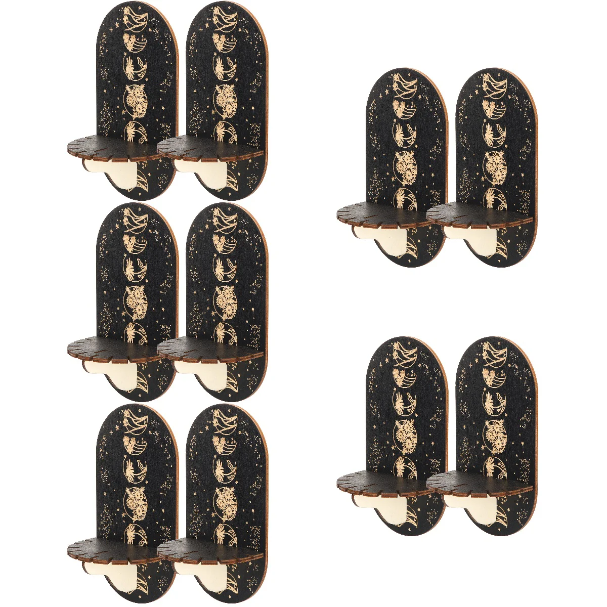 

10 pcs Hanging Decorative Crystal Stone Holder Wall Shelf Crystal Holder Stand