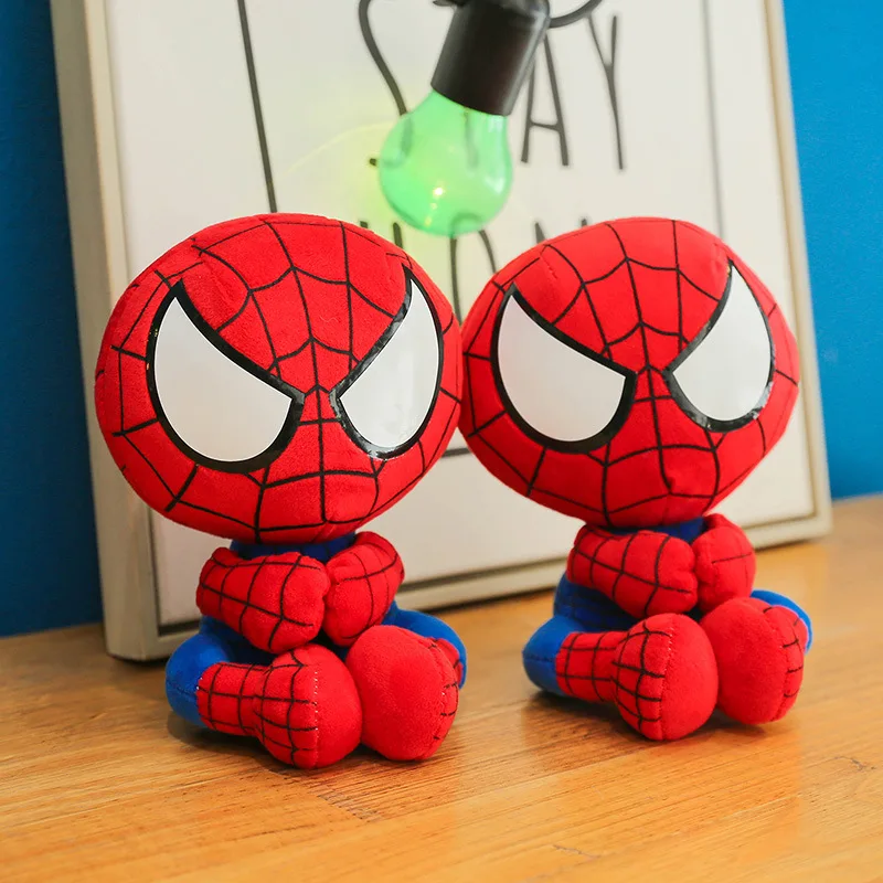 

20cm Marvel Action Figure Kawaii Spiderman Soft Stuffed Plush Toy Backpack Decor Pendant Anime Figure Kids Birthday Xmas Gift