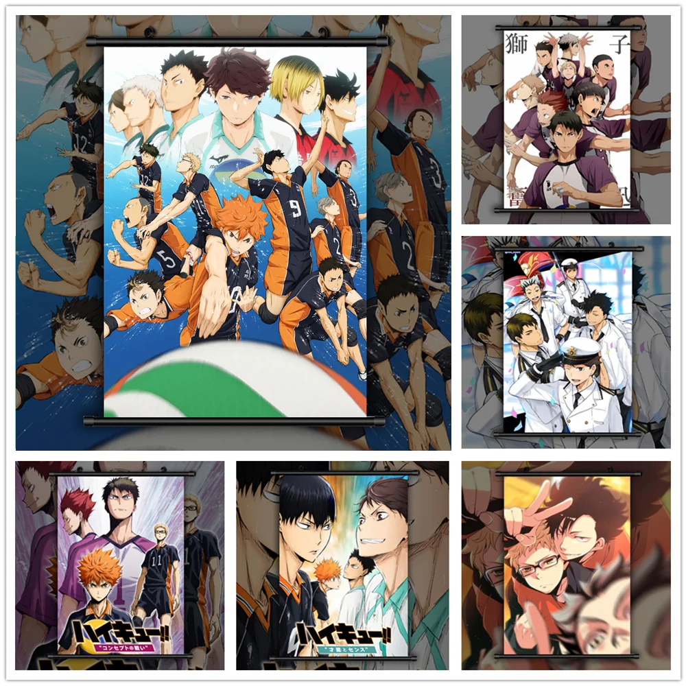 Художественный плакат на холсте с изображением Аниме Haikyuu Shoyo Tooru Koushi настенный и