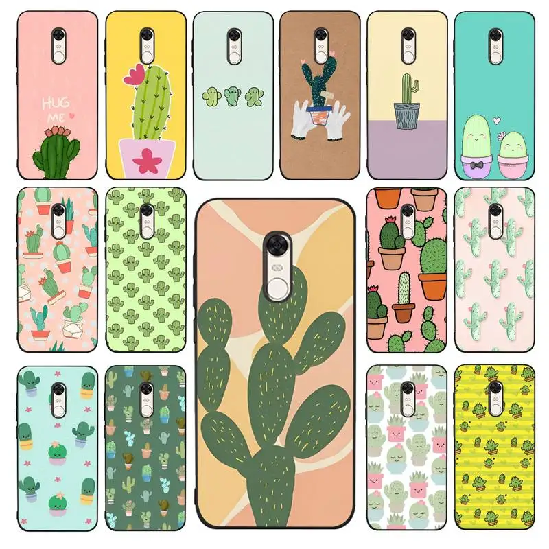 

Cute Cactus Phone Case for Redmi 5 6 7 8 9 A 5plus K20 4X 6 cover
