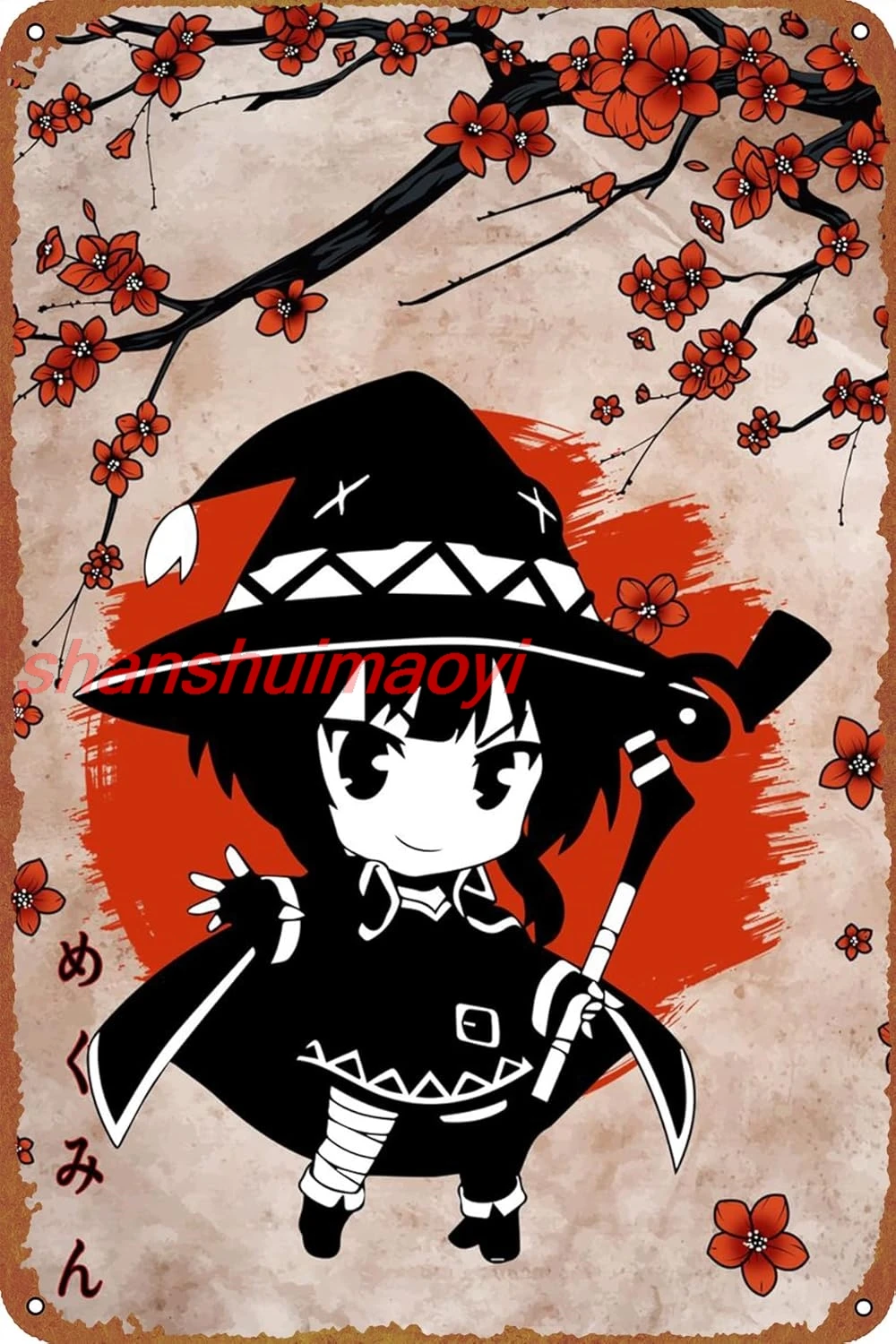 Megumin konosuba аниме постер жестяная металлическая вывеска винтажная настенная