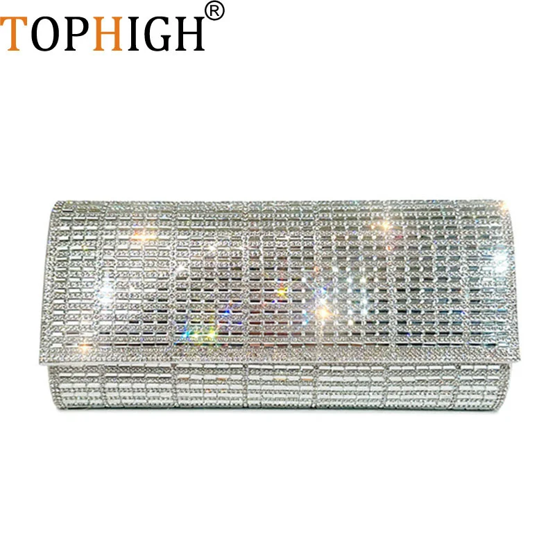 

Women Shining Diamond Bag Girl Dazzling Purse Aluminium Rhinestone Shoulder Bag Female Clutch Fashion Bolsa Feminina