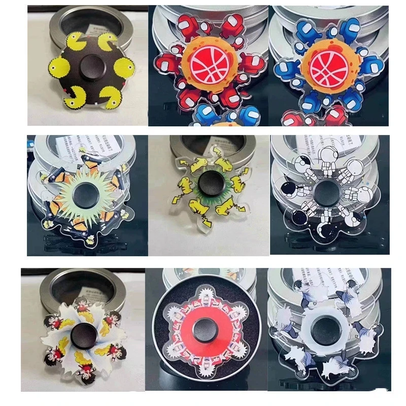 

New Cartoon Anime Running Dynamic Hand Spinner for Children Adult Stress Relief Toys Whirling Running Animation Spinner