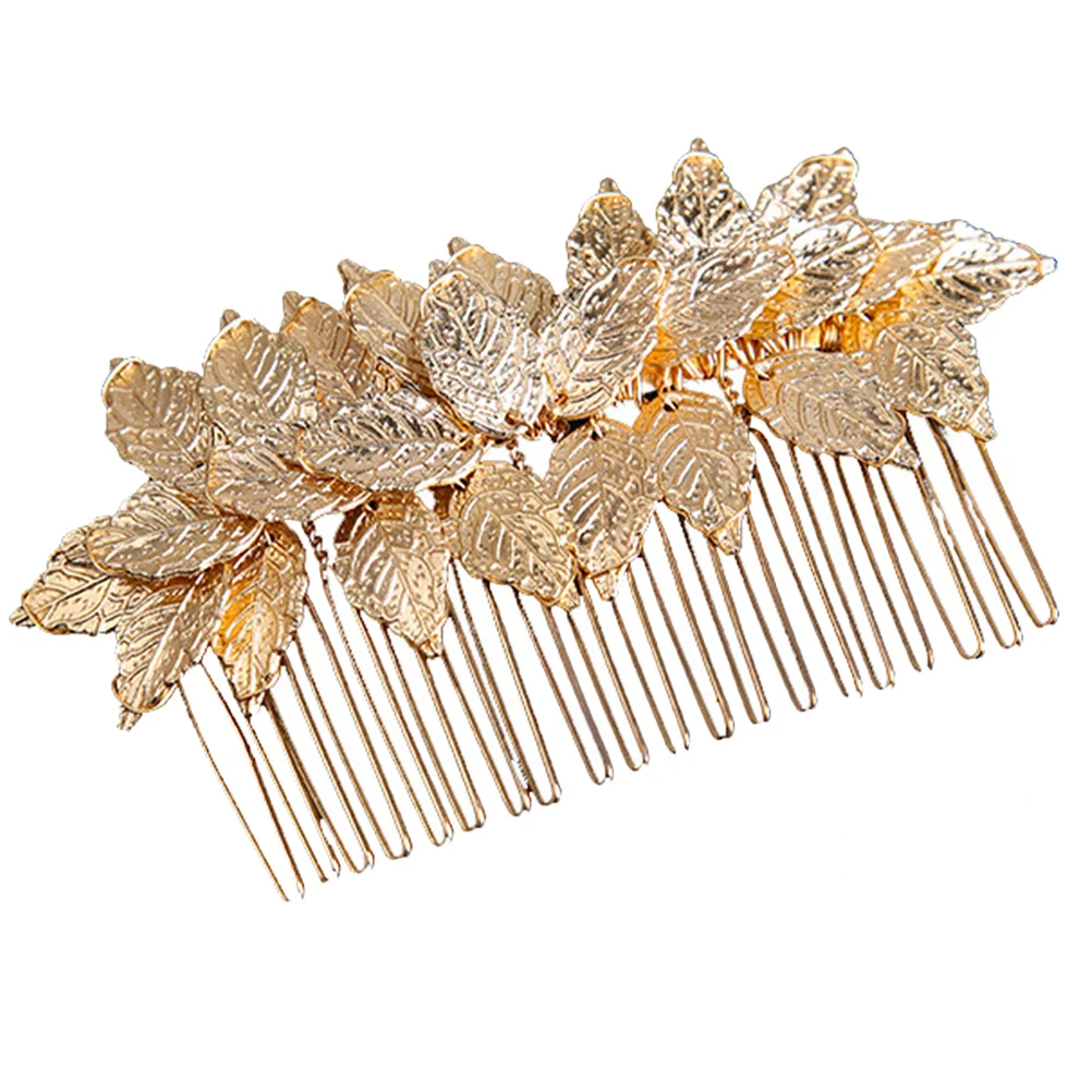 

Hair Comb Wedding Accessories Bridal Leaf Combs Flower Vintage Side Golden Bride Pieces Gold French Piece Leaves Headpiece