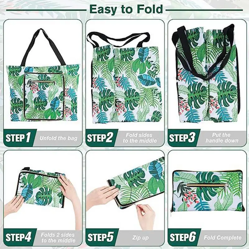 Waterproof Beach Tote Large Beach Bag Sandproof High Capacity Tote Bag Pockets Lightweight Pool Tote Bag Foldable For Pool Party