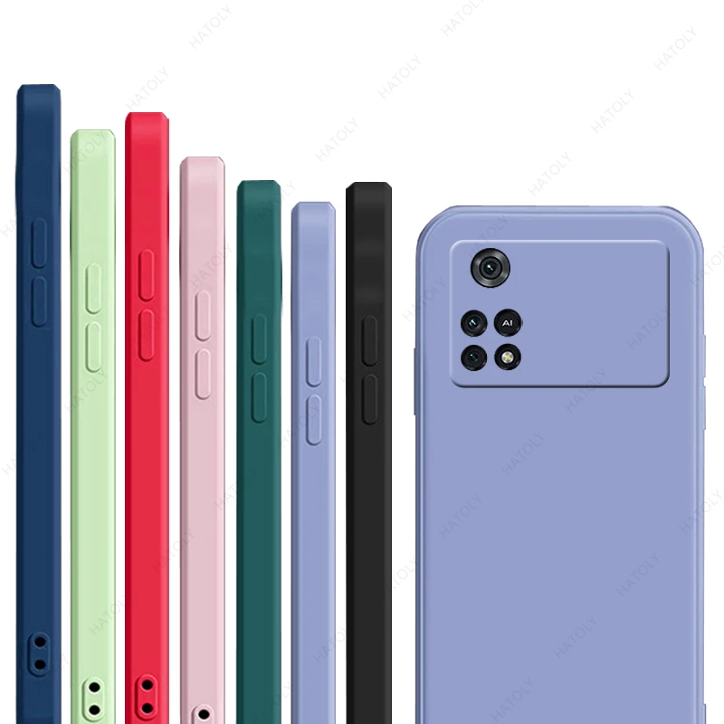 

For Xiaomi Poco M4 Pro Case for Poco M4 M3 Pro 4G 5G Cover Shell Liquid Silicone Case for Xiaomi Poco X4 Pro 5G X3 F4 GT NFC F3
