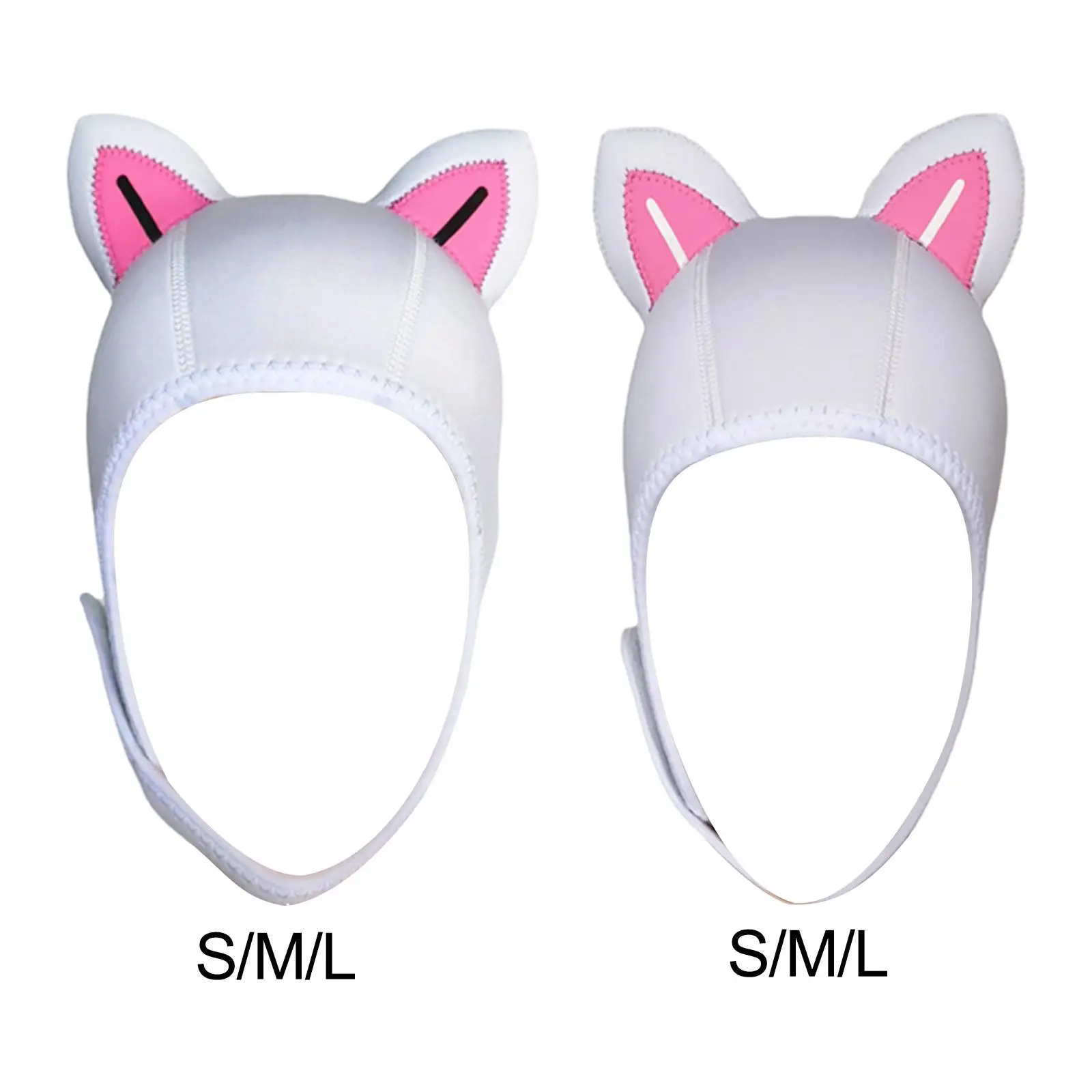 

Cat Ears Diving Hood 3mm Neoprene Lovely to Keep Warm with Chin Strap Surfing Hood for Girls Boys Men Women Swimming Underwater