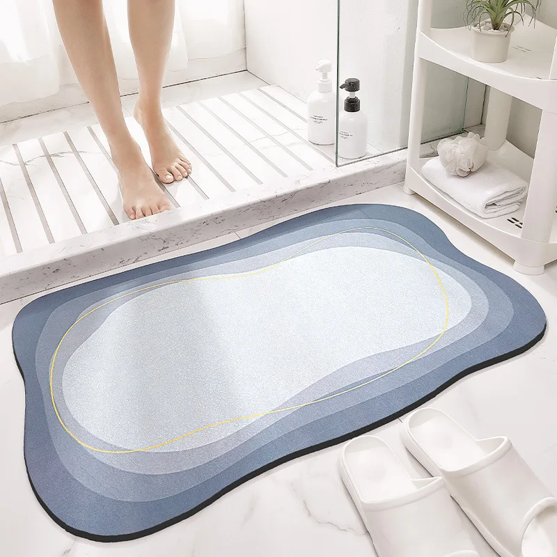 

Home Living Room Bathroom Toilet Mats Simple Fshion Anti Slip Carpet Bedroom Print Rug Anti-skid Shower Mat Bathmats Bathroom