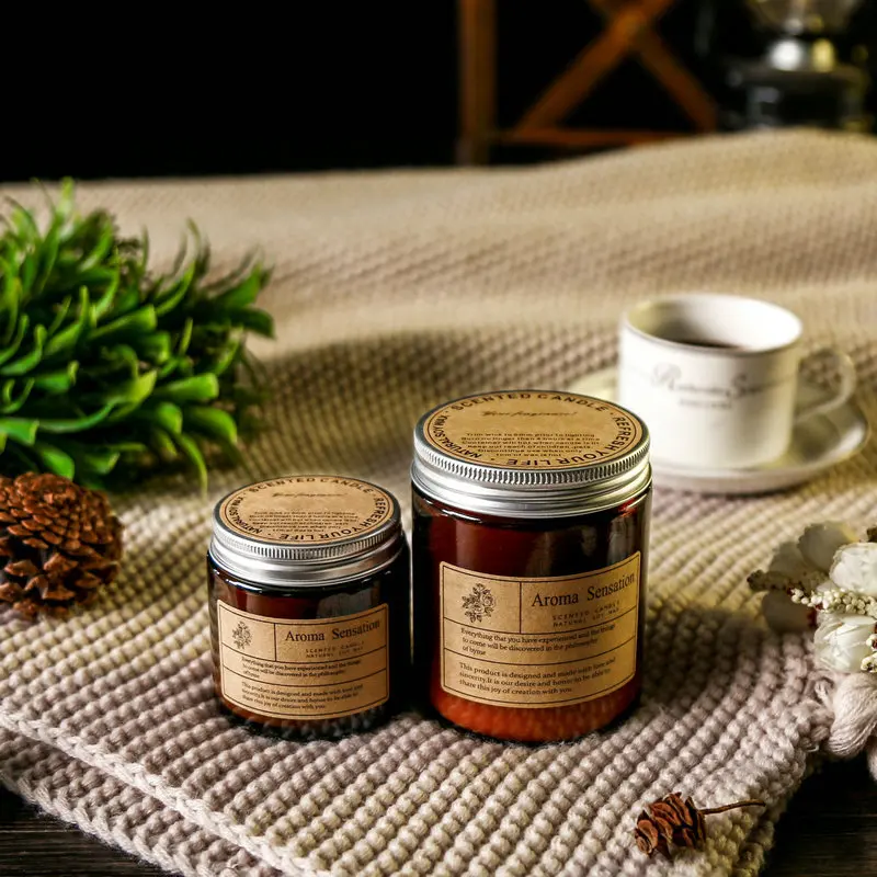 Стеклянная бутылка для свечи декорированная ванилью без огня 15 часов | Дом и сад