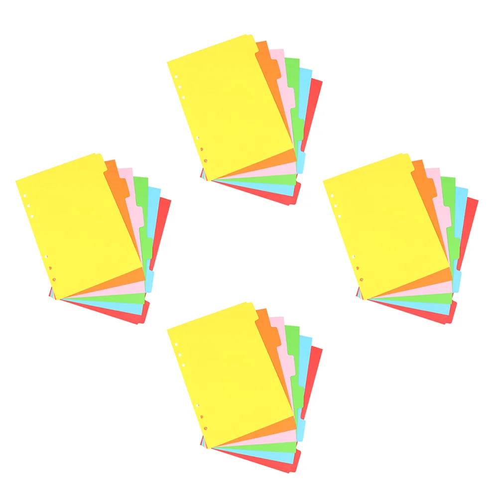 

24Pcs Loose-Leaf Papers Practical Book Markers Refills Papers With 6 Holes