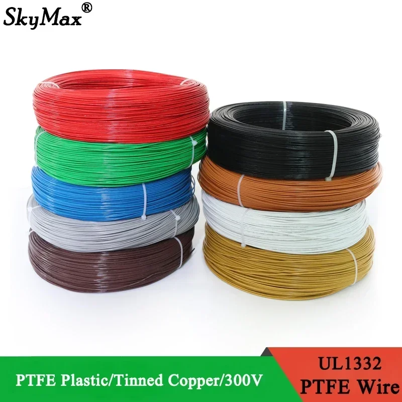 5/10 м UL1332 PTFE провод FEP пластиковая Изолированная 28/26/24/22/20/18/16/14/13/12/10AWG для 3D-принтера