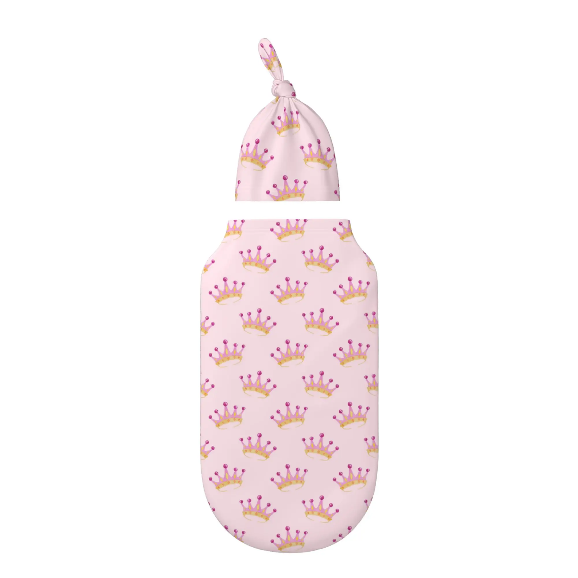 

Crown Seamless Baby Swaddle Blanket for Newborn Unisex Soft Adjustable Swaddle Wrap