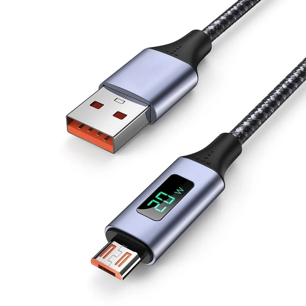 

High Quality USB Cable 3A Micro USB Cable 20W Digital Display Type C Fast Charging Data Cord For Samsung Xiaomi Huawei
