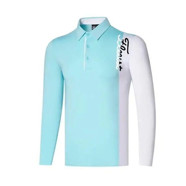 Men's Long Sleeve Golf T-shirt Qiuck Dry Sweat-wicking Golf Wear Outdoor Sports 2023
