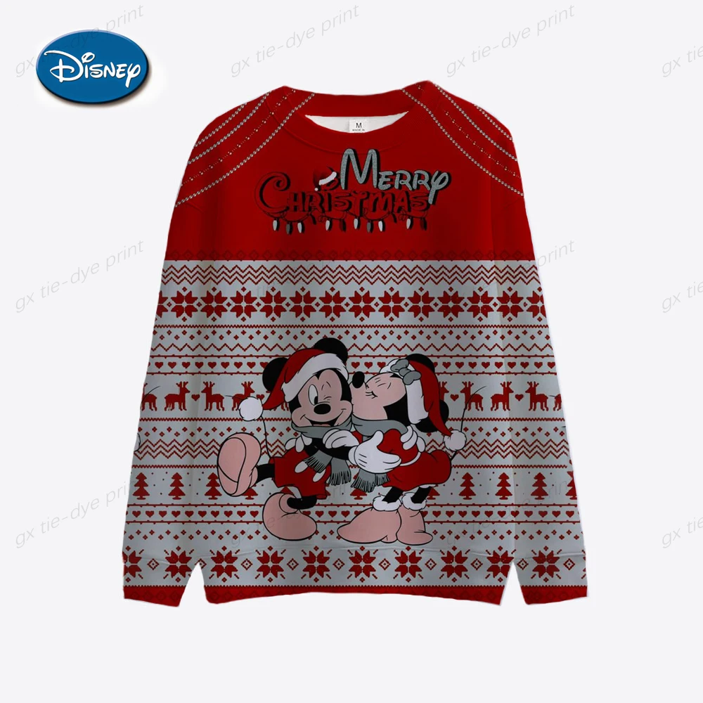 

Женский свитер с круглым вырезом и принтом Микки Мауса