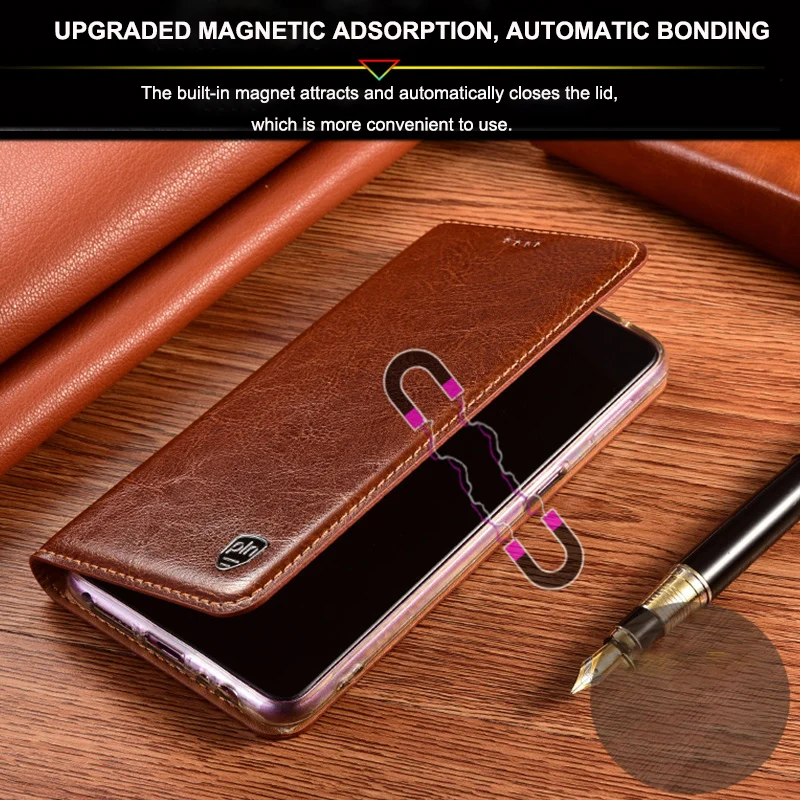 luxury crazy horse genuine leather case for infinix note 10 11s pro note nfc play smart hd 2021 magnetic flip cover phone cases free global shipping