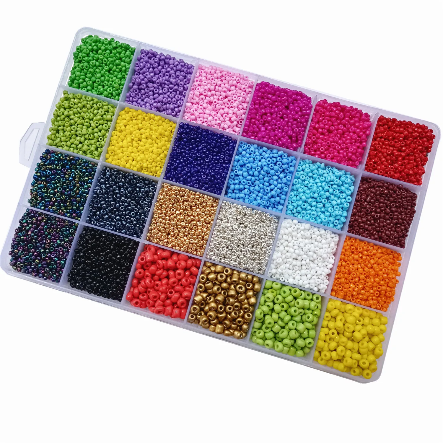 

1000pcs 2mm Czech Seed Glass Beads Round Spacer Loose Beads for Jewelry Making Charm DIY Handmade Bracelet Necklace Accessories