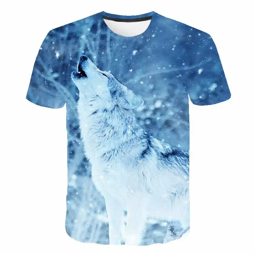 

Детская футболка с волком для девочек и мальчиков, детские 3D футболки с принтом, детские топы, одежда, футболка с волком с животными, одежда