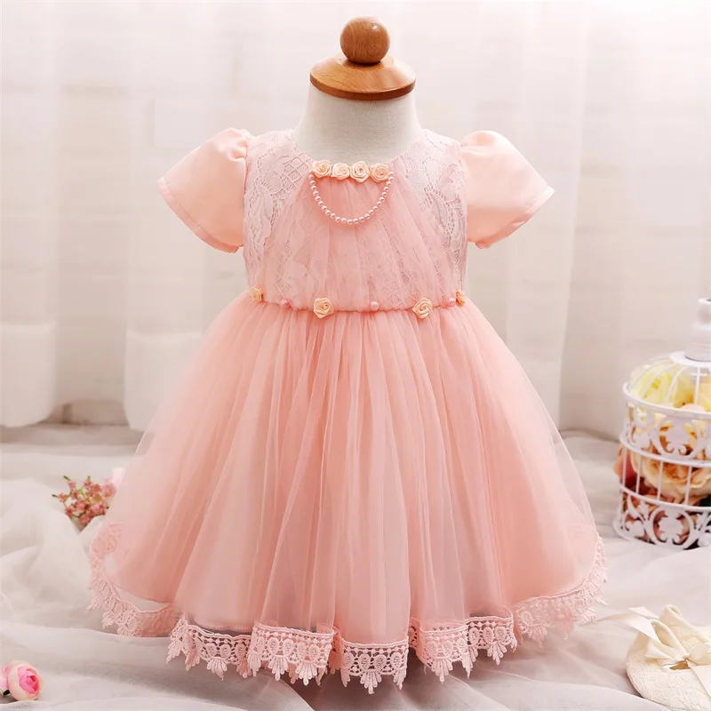 

Newborn Infant 1st Christening Birthday Dresses Flower Cute Toddler Girls Wedding Party Gala Gown Baby Ceremony Princess Dress