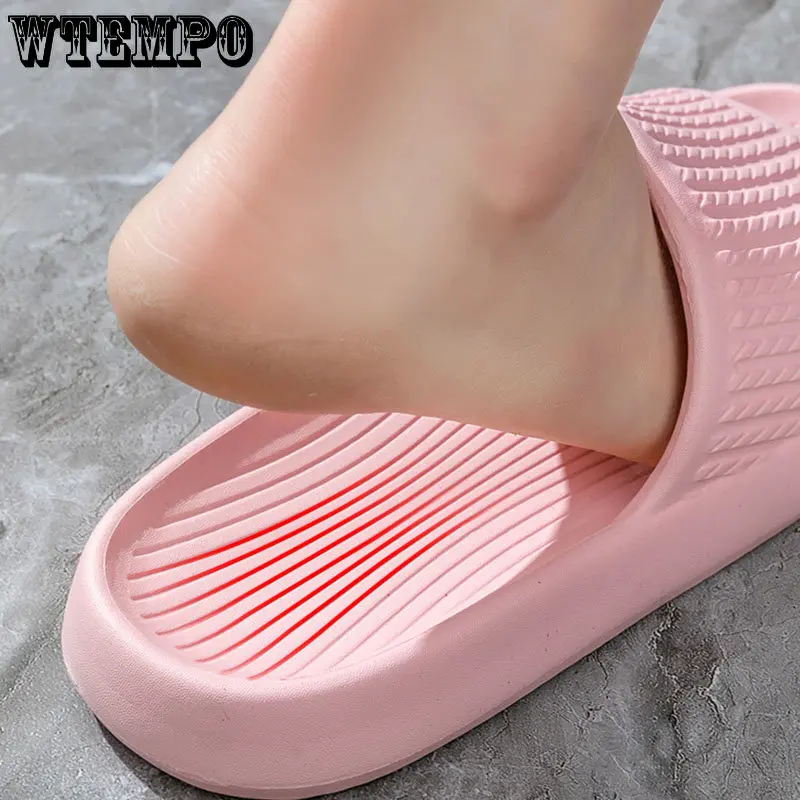 WTEMPO Slippers Non-Slip Flip Flops Sandals Plus Size Soft EVA Indoor Slides Home Thick Platform Bathroom Shoes Dropshipping